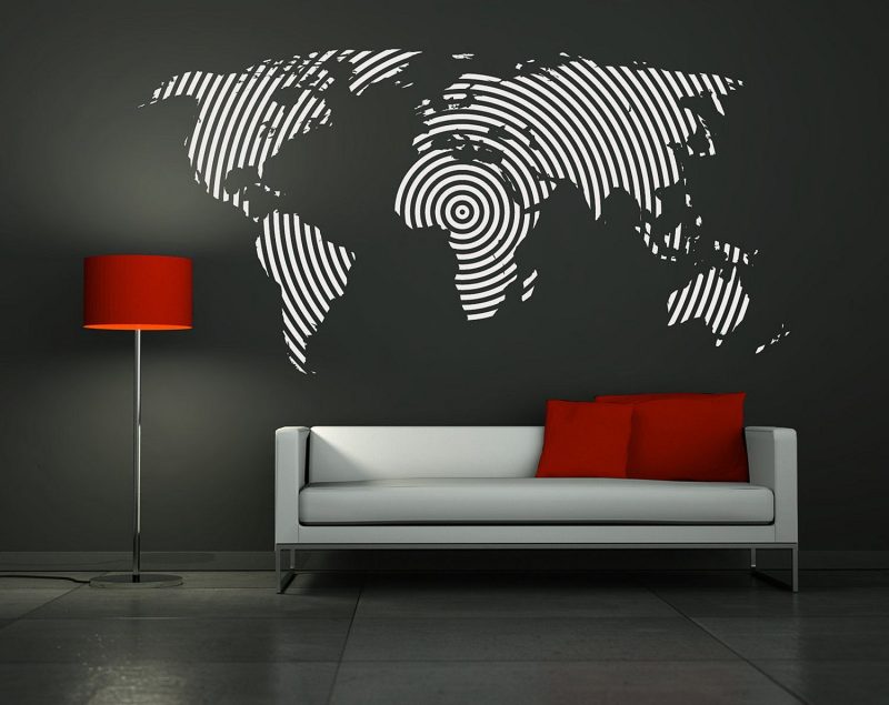 Duvar kağıdının modern hali; dünya haritası
